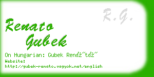 renato gubek business card